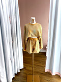 Marigold & Blue Terry Drawstring Shorts Lydia Set