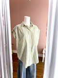 Oversized Desert Sage Striped Button Down