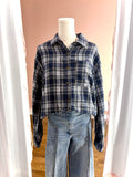 Navy Grey White Flannel