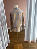 Brittney Blue Taupe Striped Skort