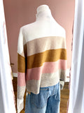 Neapolitan Boxy Stripe Mockneck Sweater