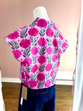 Plus 50s Tie Top Sabine Frolicking Daisies