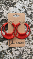 Blood Orange Thread Hoops