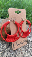 Blood Orange Thread Hoops