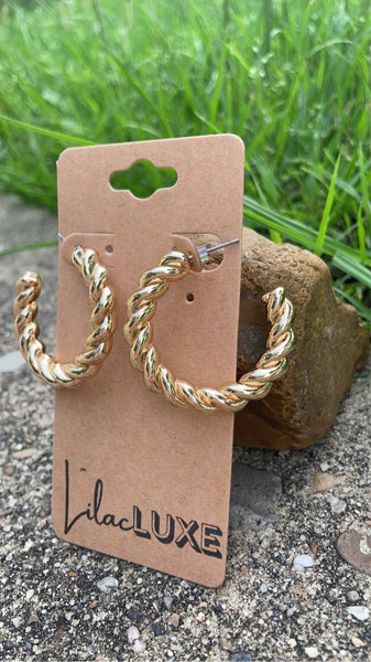 Gold Cord Hoop