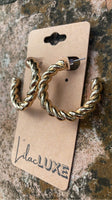 Gold Cord Hoop