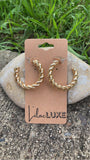 Gold Cord Hoop