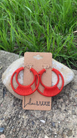 Blood Orange Thread Hoops