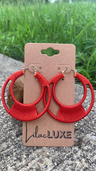 Blood Orange Thread Hoops