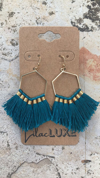 Teal Tassels